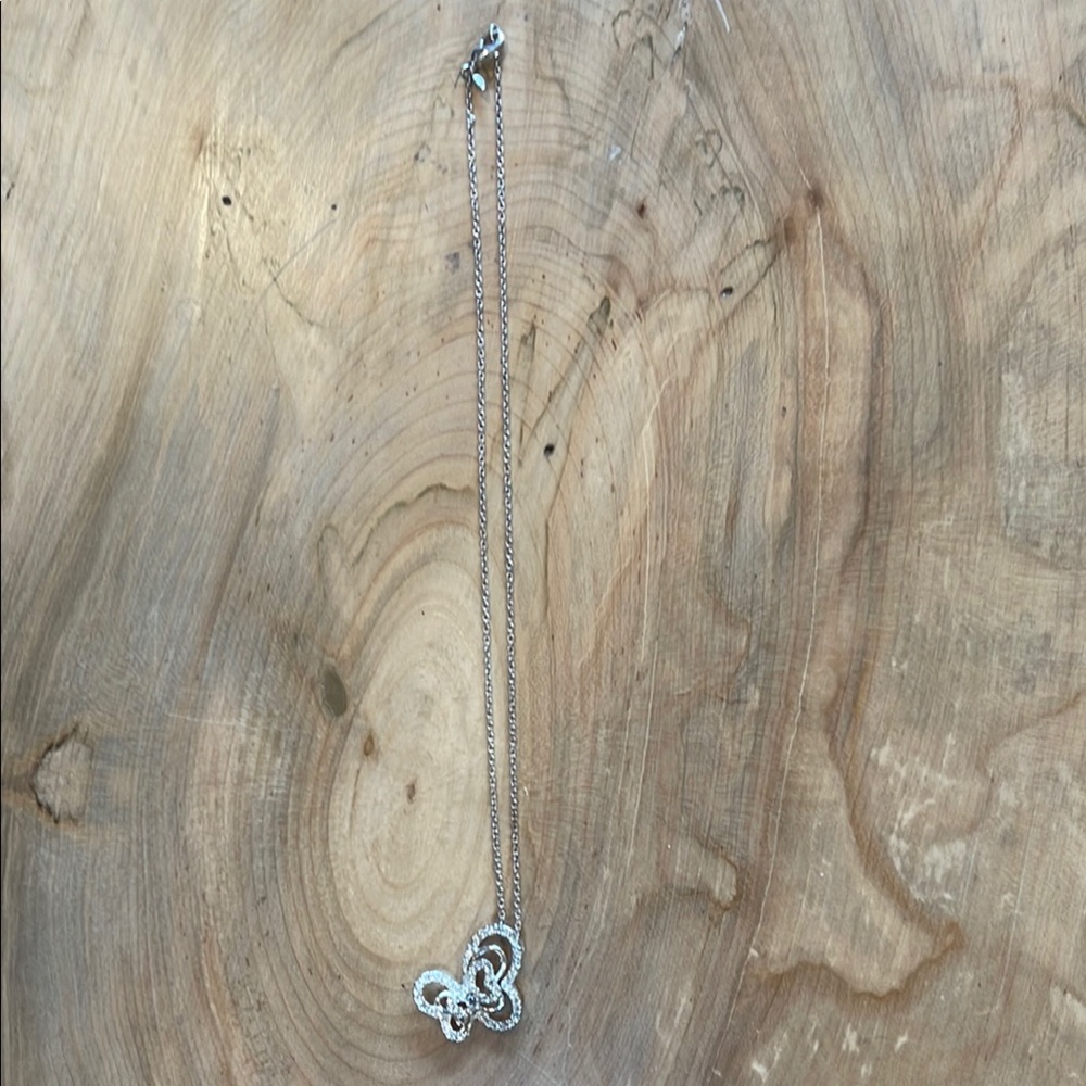 Elegant Silver Butterfly Pendant Necklace